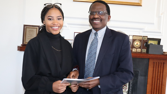 Siph’esihle Ndaba and Dr Sizwe Mabizela